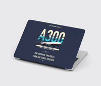 Thumbnail for Airbus A300C4-203 design on navy blue MacBook case
