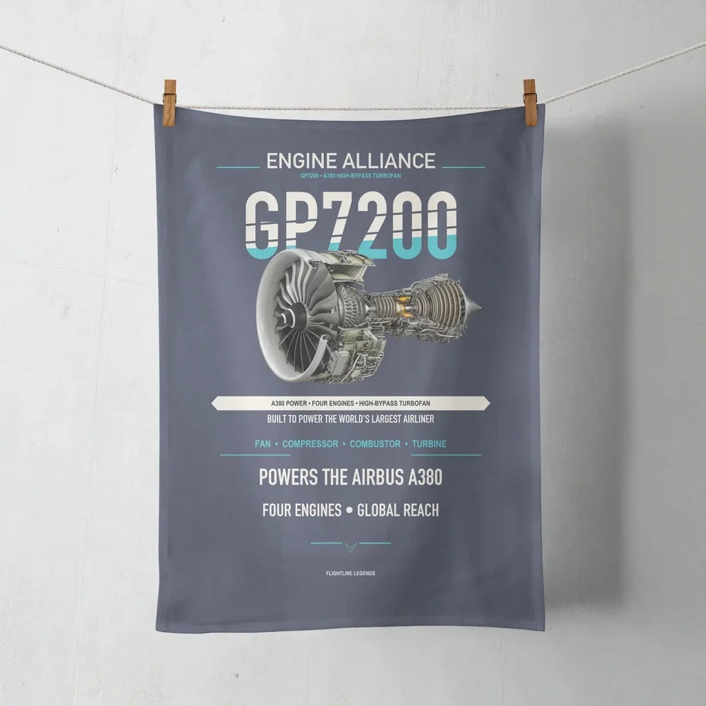 GP7200 design on navy blue towel