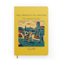 Thumbnail for VINTAGE G4456 - The Airfield Cat's Rounds - Designed Notebooks design on yellow
