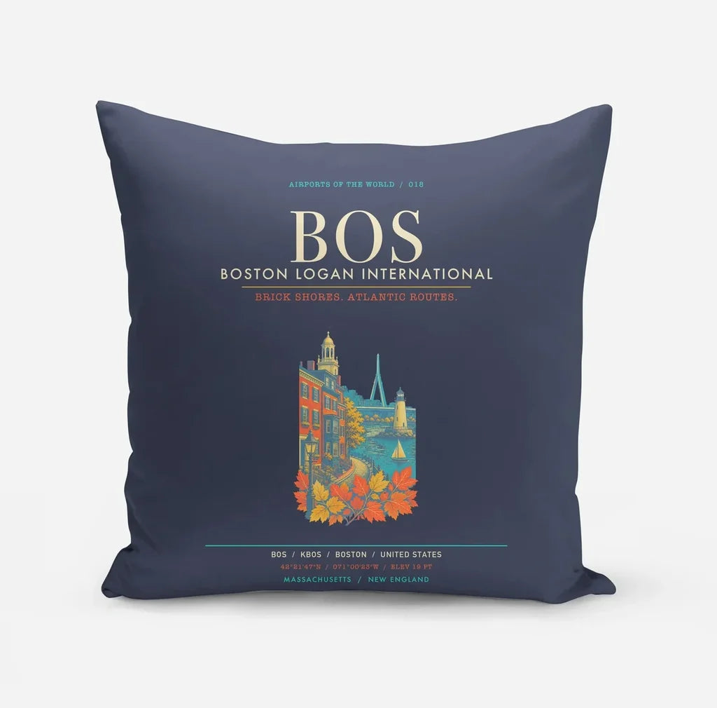 Boston Logan International Airport BOS - Navy Blue