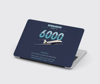 Thumbnail for Bombardier Global 6000 design on navy blue MacBook case