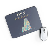 Thumbnail for Ahmed Ben Bella Airport (ORN) design on navy blue rectangle mouse pad