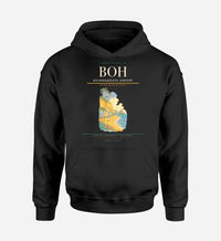Thumbnail for Bournemouth Airport (BOH) design on black hoodie single-side print