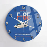 Thumbnail for F-8E Crusader design on blue no frame wall clock