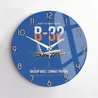 Thumbnail for B-32 Dominator design on blue no frame wall clock