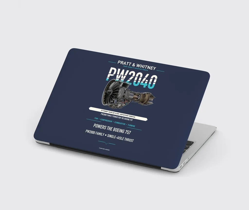 PW2040 design on navy blue MacBook case