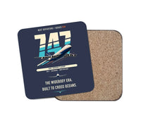 Thumbnail for Boeing 747-200B design on navy blue 1 piece coaster