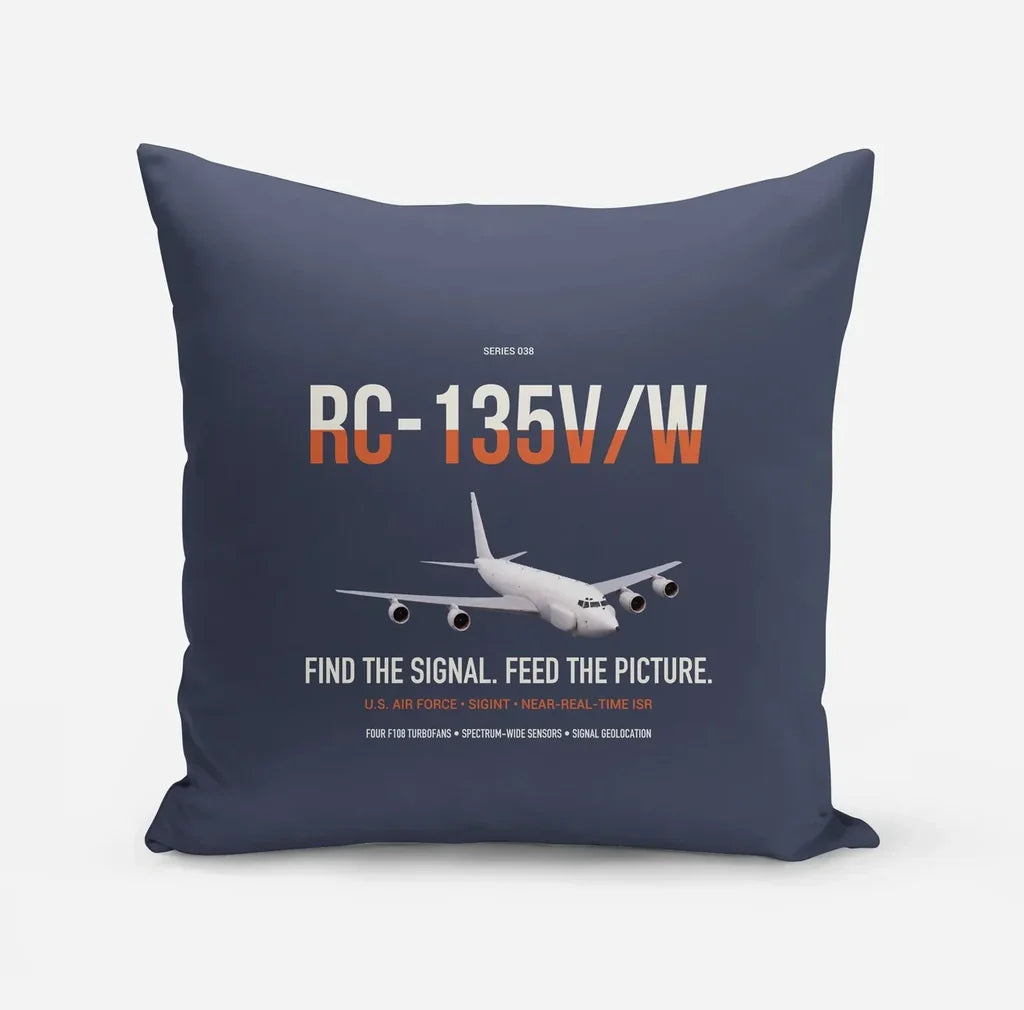 RC-135V W Rivet Joint design on navy blue pillow