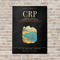 Thumbnail for Corpus Christi International Airport CRP - Canvas Framed - Black