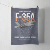 Thumbnail for F-35A Lightning II design on navy blue towel
