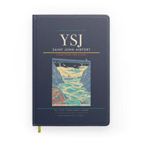 Thumbnail for Saint John Airport (YSJ) design on navy blue notebook