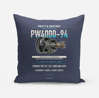 Thumbnail for PW4000-94 design on navy blue pillow