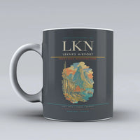 Thumbnail for Leknes Airport (LKN) airport code design on gray ceramic mug