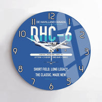 Thumbnail for DHC-6 Twin Otter Classic 300-G design on blue no frame wall clock