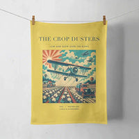 Thumbnail for VINTAGE G4027 - The Crop Dusters - Designed Towels design on yellow