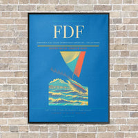 Thumbnail for Martinique Aimé Césaire International Airport FDF — Fort-de-France vertical canvas print - framed - turquoise background