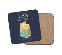 Thumbnail for Ulsan Airport (USN) design on navy blue 1 piece coaster