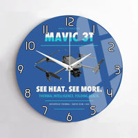 Thumbnail for DJI Mavic 3 Thermal design on blue no frame wall clock