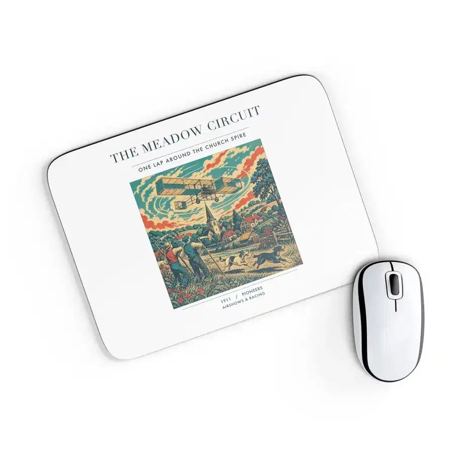 VINTAGE G4325 - The Meadow Circuit - Designed Mouse Pads design on white rectangle