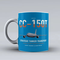 Thumbnail for Airbus CC-150T Polaris design on turquoise ceramic mug, double-side print