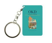 Thumbnail for Okadama Airport (OKD) design on turquoise key chain