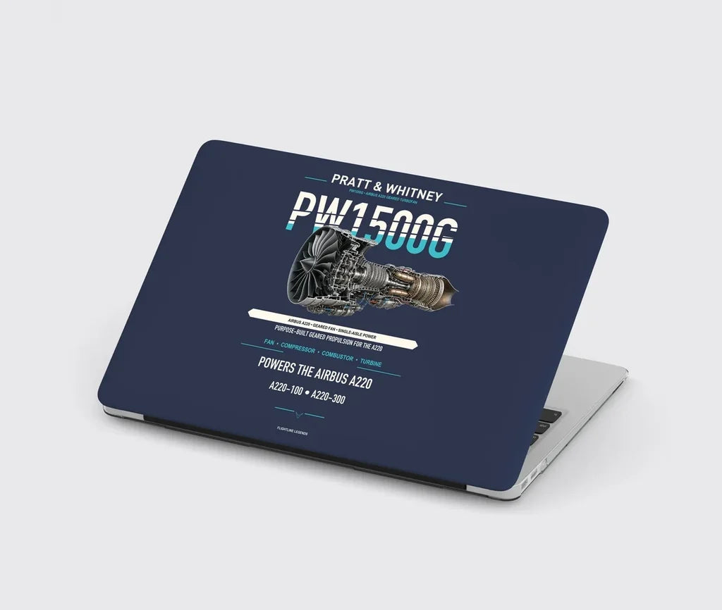 PW1500G design on navy blue MacBook case