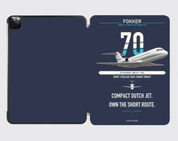 Thumbnail for Fokker 70 design on navy blue ipad tablet case