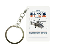 Thumbnail for Leonardo HH-139B design on white designed key chain, double-side print