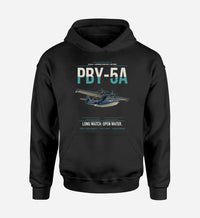 Thumbnail for PBY-5A Catalina design on black double-side hoodie, single-side print