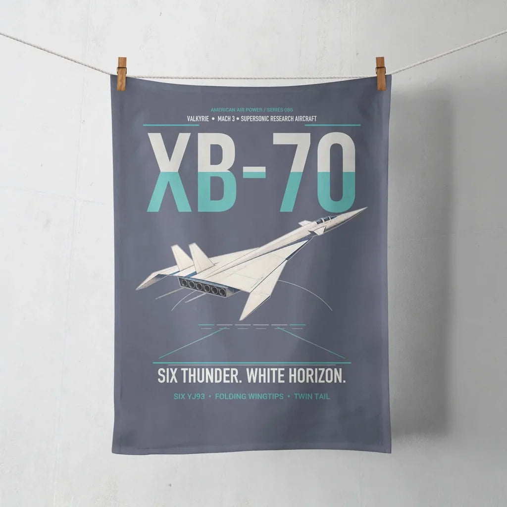XB-70A Valkyrie design on navy blue towel