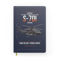 Thumbnail for Sikorsky S-70i FIREHAWK design on navy blue notebook
