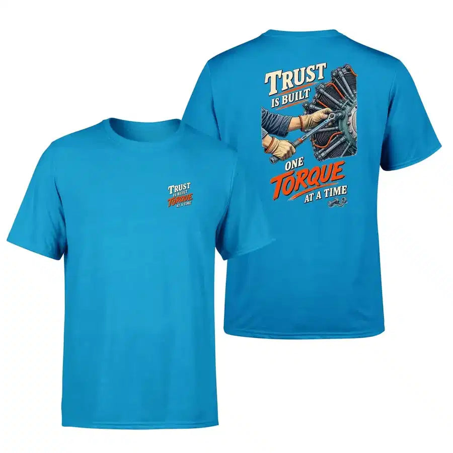 SIGNAL 590 - Trust Is Built One Torque At A Time - Double-Side T-Shirt design on turquoise double side t shirt