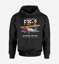 Thumbnail for F3F-2 LAST BIPLANE design on black hoodie single side