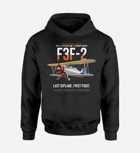 Single-Side Printing — F3F-2 Last Biplane First Fight Double-Side Hoodie