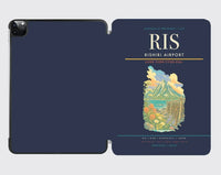 Thumbnail for Rishiri Airport (RIS) design on navy blue ipad tablet case