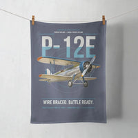 Thumbnail for Boeing P-12E design on navy blue towel