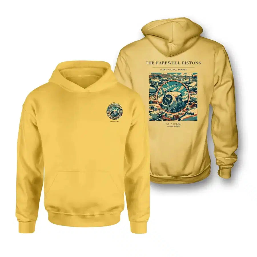 VINTAGE G4131 - The Farewell Pistons - Double-Side Hoodie design on yellow double side
