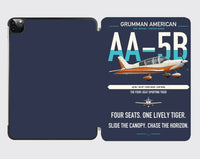 Thumbnail for Grumman American AA-5B Tiger design on navy blue ipad tablet case