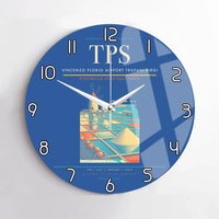 Thumbnail for Vincenzo Florio Airport Trapani-Birgi (TPS) design on blue no frame wall clock