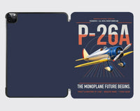 Thumbnail for Boeing P-26A Peashooter design on navy blue ipad tablet case