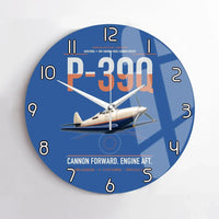 Thumbnail for P-39Q Airacobra design on blue no frame wall clock