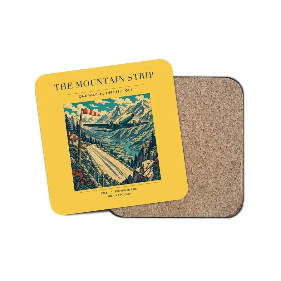 The Mountain Strip - Designed Coasters design on yellow 1-piece