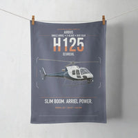 Thumbnail for Airbus H125 design on navy blue towel
