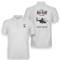 Thumbnail for Boeing AH-64E Apache Guardian design on white double-side polo t-shirt, double-side print
