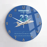 Thumbnail for Bombardier Learjet 23 design on blue no frame wall clock