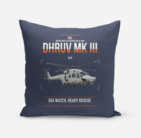 Thumbnail for HAL ALH Dhruv Mk III design on navy blue pillow