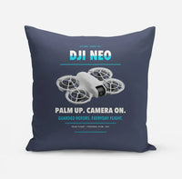 Thumbnail for DJI Neo design on navy blue pillow