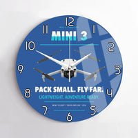 Thumbnail for DJI Mini 3 design on blue no frame wall clock