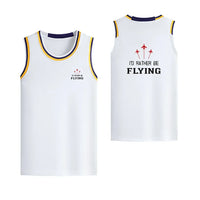 Thumbnail for I'D Rather Be Flying Designed Basketball Style Sports Tank Tops - view 16