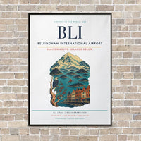 Thumbnail for Bellingham International Airport BLI - Canvas Framed - White